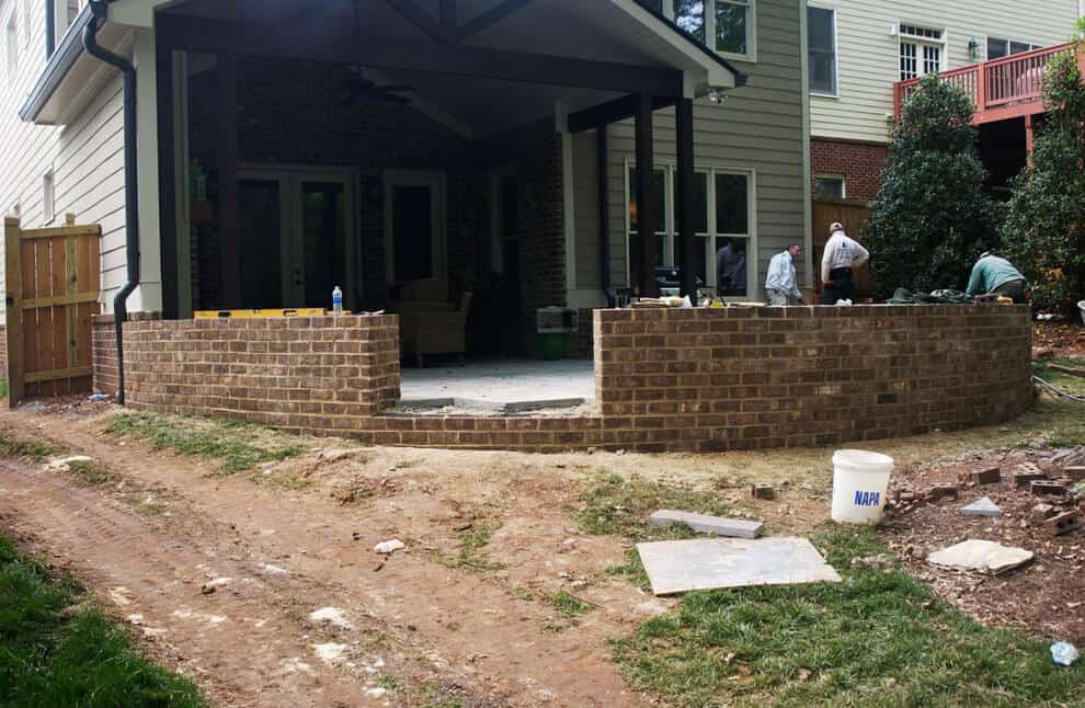 Personal Touch Lawn Care Brookhaven Beauty Atlanta Georgia Building Brick Seating Wall