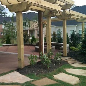 pergola and patio