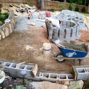 firepit installation