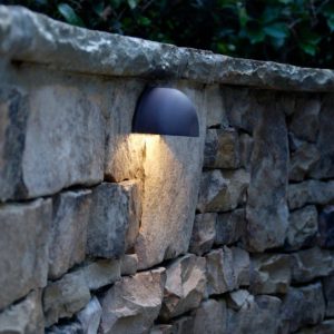 outdoor lighting on brick walls