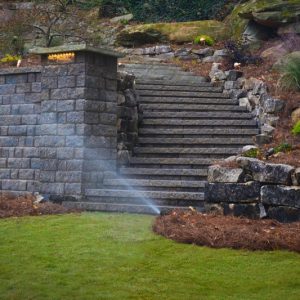 irrigation system and stairs