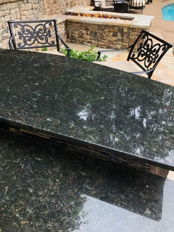 Outdoor Bar with Granite Countertop