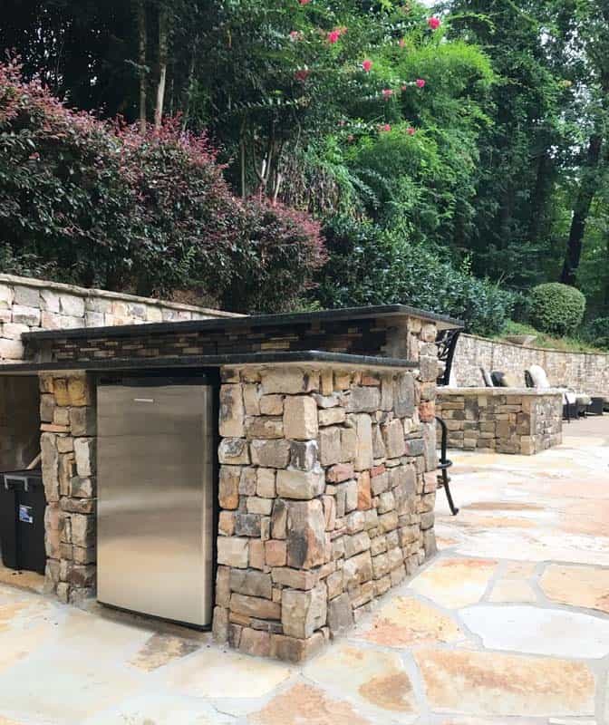 Outdoor Bar with Refrigerator