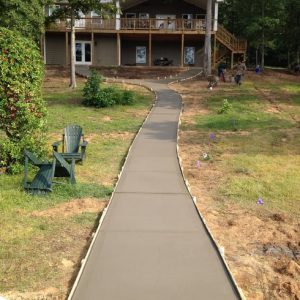 cement walking path