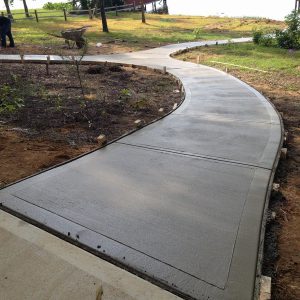 cement walking path