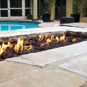 firepit near pool