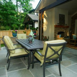 table and chairs on patio